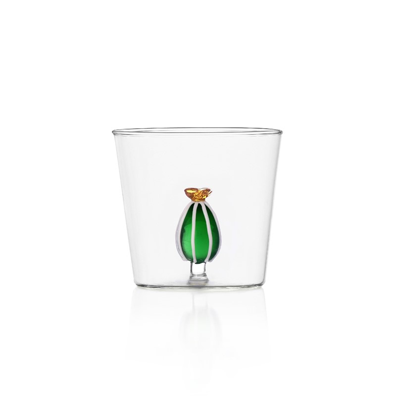 0B14B044C197FCF000D0F44361467396_8032397046998-Tumbler-in-Vetro-Soffiato-Desert-Plants-Cactus-con-fiore-ambra-di-Ichendorf-zanoletti Tumbler in Vetro Soffiato Desert Plants Cactus con fiore ambra di Ichendorf - immagine 1