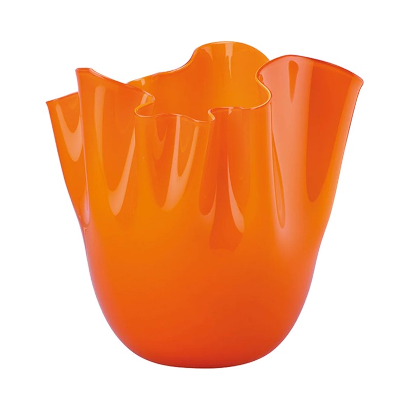 275270DC49A0DC790DB524ABFC949A0C_8028770039091-FO37002000O0AWH-Vaso-medio-Fazzoletto-Opalino-arancione-Venini-zanoletti Vaso medio Fazzoletto Opalino arancione Venini - immagine 1