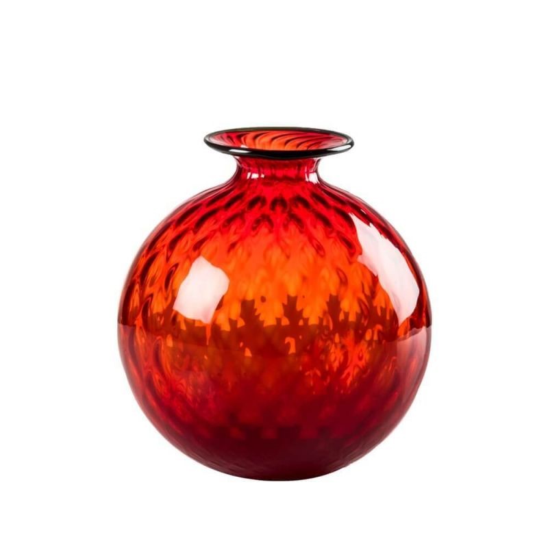 380C0A8A697809F21B41DF01CE7AE4C0_8028770982717-VEFO310018000F0ATZ-Vaso-medio-Monofiore-Balloton-rosso-a-filo-verde-Venini-zanoletti-1 Vaso medio Monofiore Balloton rosso a filo verde Venini - immagine 1