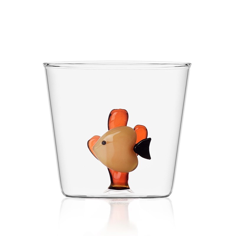 D6376F905450AAD62D411142281A7A0D_8032397049470-Bicchieri-Bassi-in-Vetro-Soffiato-Marine-Garden-Tumbler-Pesce-giallo-di-Ichendorf-zanoletti Tumbler in Vetro Soffiato Marine Garden Pesce giallo alga ambra di Ichendorf - immagine 1