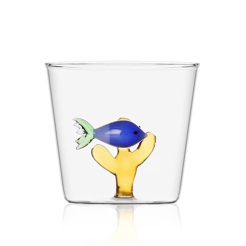 E2DFBD7416E5349C04B896A6F7BA4E07_8032397049432-Bicchieri-Bassi-in-Vetro-Soffiato-Marine-Garden-Tumbler-Pesce-Blu-alga-ambra-di-Ichendorf-zanolett Tumbler in Vetro Soffiato Marine Garden Pesce blu alga ambra di Ichendorf - immagine 1