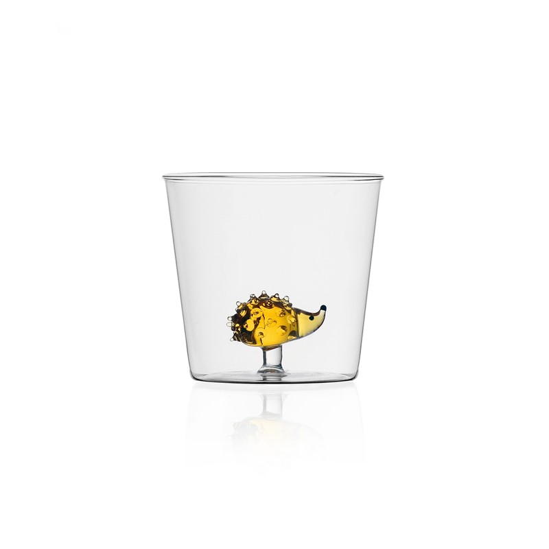 FAC46F5D898916D2B7BA0CB62614F964_8032397046448-Tumbler-in-Vetro-Soffiato-Animal-Farm-Riccio-di-Ichendorf-zanoletti Tumbler in Vetro Soffiato Animal Farm Riccio ambra di Ichendorf - immagine 1