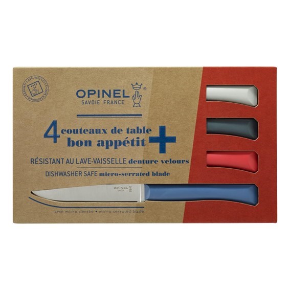 2766457D2A23C57B9C7582D365BC441C_3123840020483-Set-di-4-Coltelli-bon-appetit-colore-grigio-con-lama-acciaio-inox-di-Opinel-zanoletti-1 Set 4 Coltelli Colorati Bon Appetit con lama acciaio inox di Opinel - immagine 1