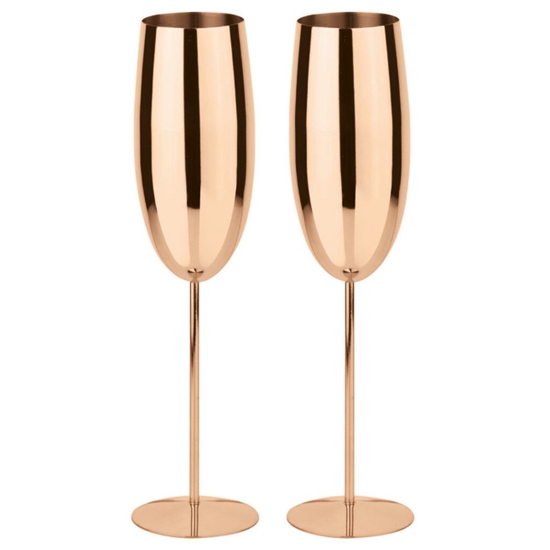 7C3F32538FF487D09BDBCEC622F7F0B3_8014808424205-Coppia-Flute-champagne-copper-acciaio-collezione-Mixology-di-Paderno-zanoletti-1 Coppia Flute champagne copper acciaio collezione Mixology di Paderno - immagine 1