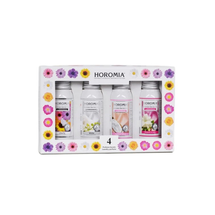 82959EC98EBD0E495CAA4D1BF363EBEE_8057949151326-Horo4-Kit-Profuma-bucato-4x50-ml-di-Horomia-zanoletti Horo4 Kit Profuma bucato 4x50 ml di Horomia - immagine 1