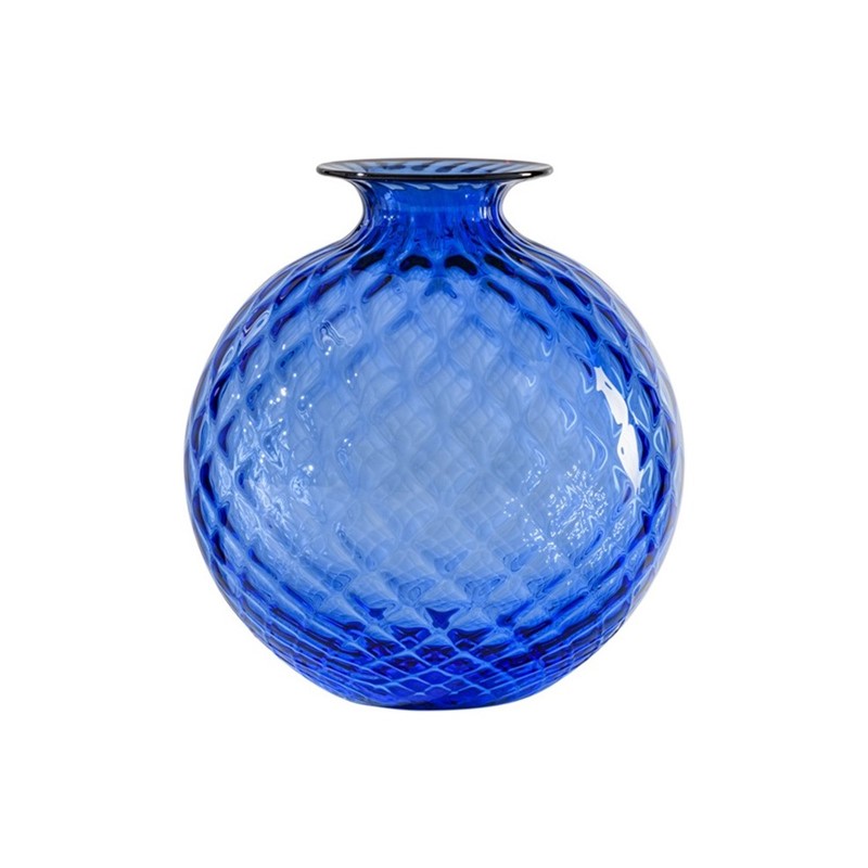 4E698411F130A2004D2F283183DFD60C_8028770029160-VEFO310018000F0O5-Vaso-medio-Monofiore-Balloton-zaffiro-a-filo-rosso-Venini-zanoletti Vaso piccolo Monofiore Balloton zaffiro a filo rosso Venini - immagine 1
