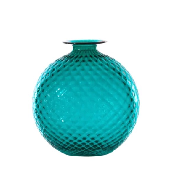 6497303A8E08DB10558D0A3D4428BEFE_8028770260143-Vaso-Medio-Monofiore-Balloton-Vetro-Verde-di-Venini-zanoletti-1 Vaso Medio Monofiore Balloton Vetro Verde di Venini - immagine 1