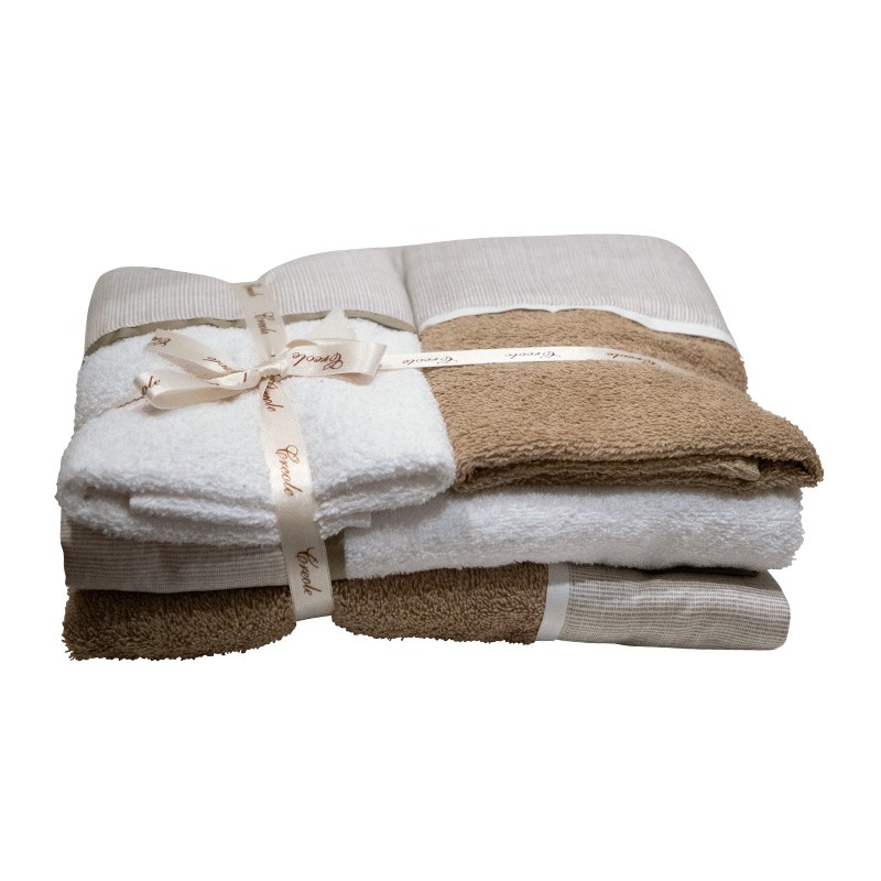 BE45D5BA0C12621C51D958B510C87CB8_8052536878518-Set-4-Asciugamani-Creta-Bianco-di-Creole-zanoletti-1 Set 4 Asciugamani Creta Bianco di Creole - immagine 1