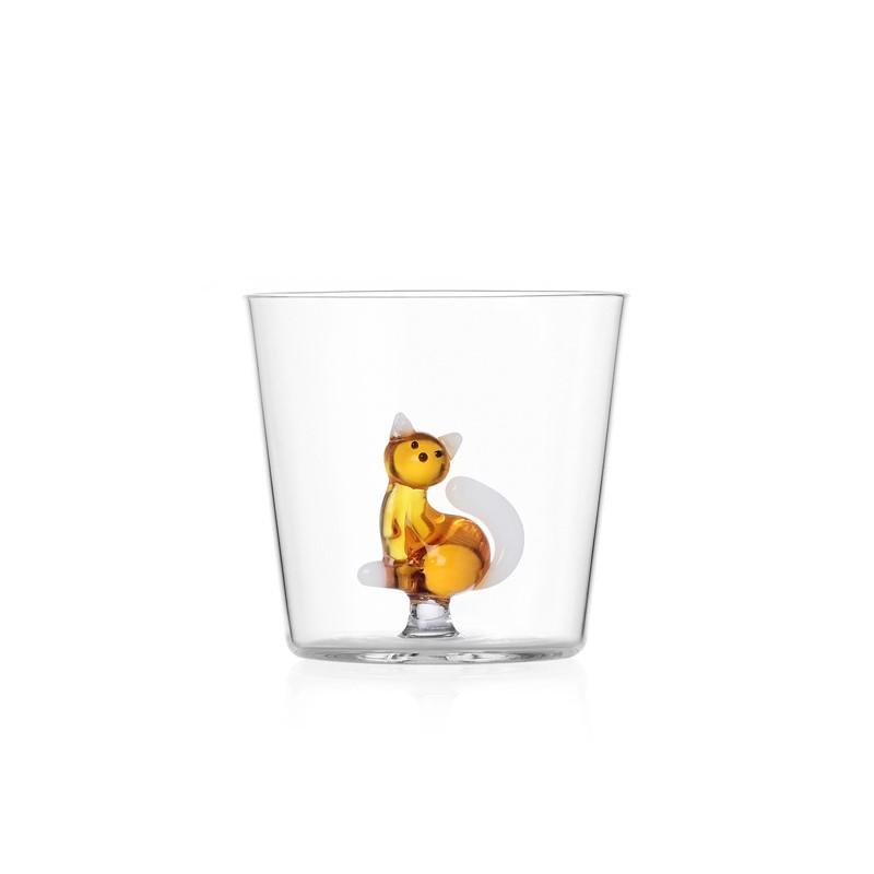 7ECC431C93F1EF81D1087C76C7D36F49_8032397052913-Bicchieri-Bassi-in-Vetro-Soffiato-Tabby-Cat-Tumbler-Gatto-seduto-bianco-e-grigio-di-Ichendorf-zanoletti Bicchieri Bassi in Vetro Soffiato Tabby Cat Tumbler Gatto seduto bianco e grigio di Ichendorf - immagine 1