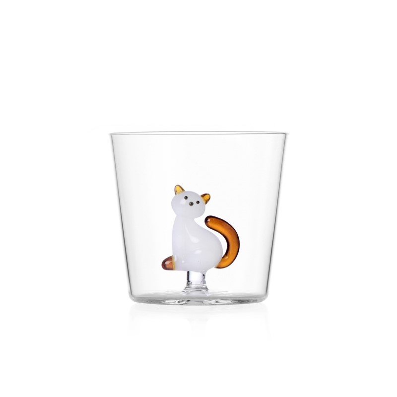 81A20D513B8391EEB6062A978F9503B1_8032397052906-Bicchieri-Bassi-in-Vetro-Soffiato-Tabby-Cat-Tumbler-Gatto-seduto-bianco-e-ambra-di-Ichendorf-zanoletti Bicchieri Bassi in Vetro Soffiato Tabby Cat Tumbler Gatto seduto bianco e ambra di Ichendorf - immagine 1