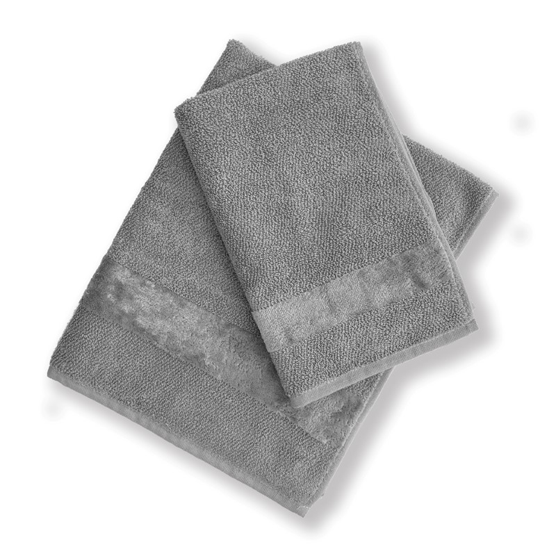 0681C42CD6943E15AF926947125105F5_8052873044911-Coppia-di-Asciugamani-Grigio-Scuro-100-Cotone-misura-40x55-e-60x100-di-Mirabello-zanoletti-1 Coppia di Asciugamani Grigio Scuro 100% Cotone misura 40x55 e 60x100 di Mirabello - immagine 1