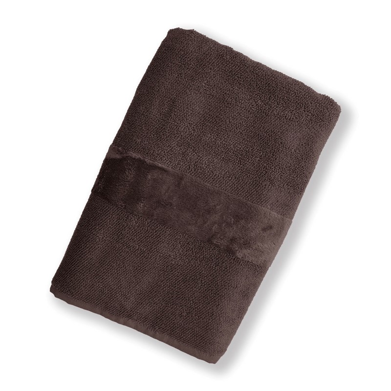 2420883BB22A4840988F488DB13E61FA_51260 Telo Bagno Fyber Caffè 100% Cotone 100x150 di Mirabello - immagine 1