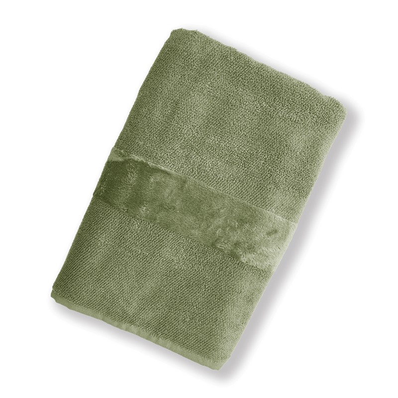 303AB039BC9F2272022F2535DC375585_8052873045178-Telo-Bagno-Fyber-Verde-100-Cotone-100x150-di-Mirabello-zanoletti- Telo Bagno Fyber Verde 100% Cotone 100x150 di Mirabello - immagine 1