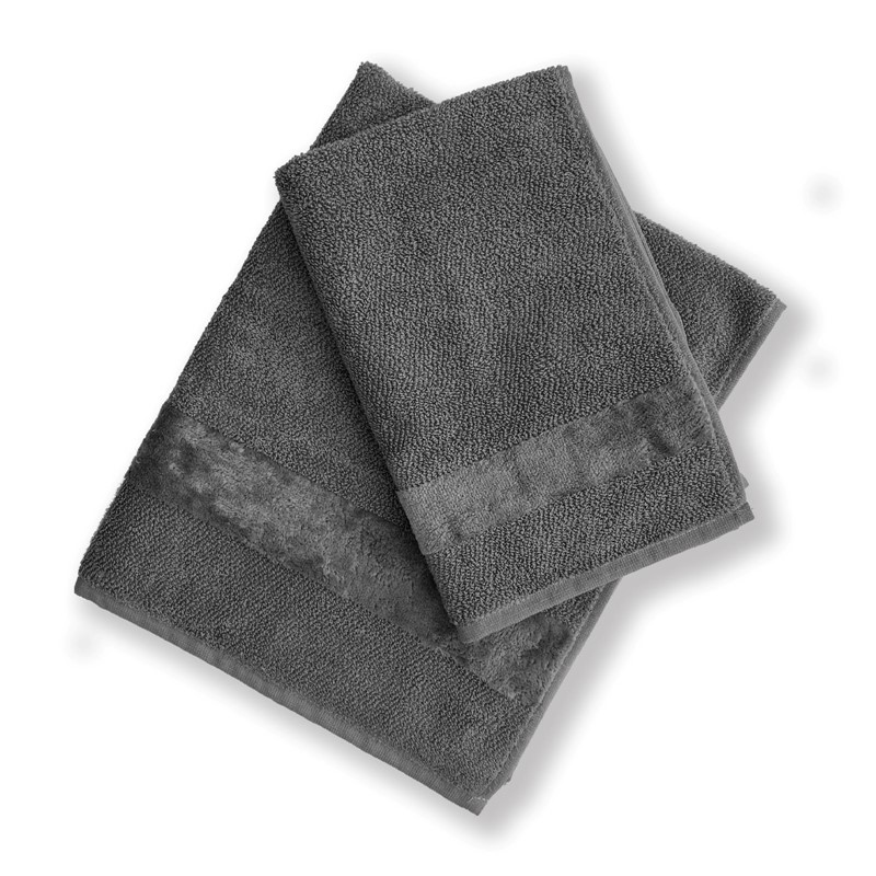 F0F4A0525654C3723FB1D245AB0801E3_8015317388101-Coppia-di-Asciugamani-Grigio-Chiaro-100-Cotone-misura-40x55-e-60x100-di-Mirabello-zanoletti-1 Coppia di Asciugamani Grigio Chiaro 100% Cotone misura 40x55 e 60x100 di Mirabello - immagine 1