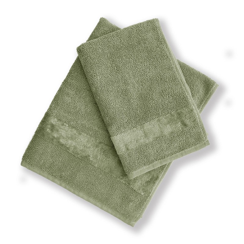 F16DE9AA0168566760C4D9C2C8694995_8052873044966-Coppia-di-Asciugamani-Verde-100-Cotone-misura-40x55-e-60x100-di-Mirabello-zanoletti-1 Coppia di Asciugamani Verde 100% Cotone misura 40x55 e 60x100 di Mirabello - immagine 1