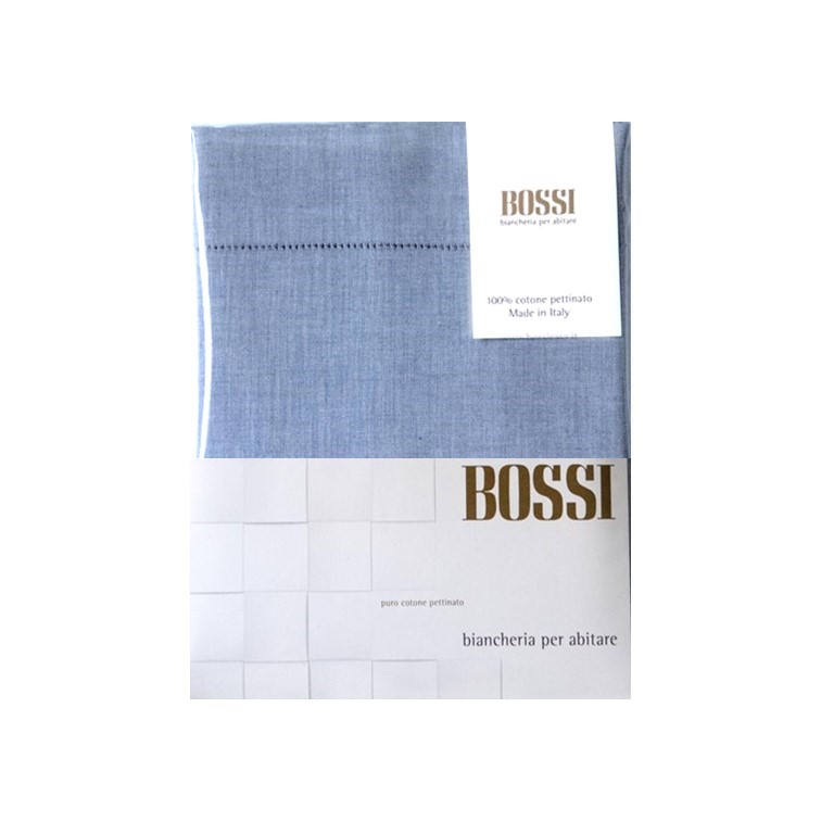 C42D7C45F274DE96B8A11BCD963EEA56_1386-Coppia-Federe-2-Volani-Cotone-Azzurro-Melange-di-Bossi-zanoletti Coppia Federe 2 Volani Cotone Azzurro Melange di Bossi - immagine 1