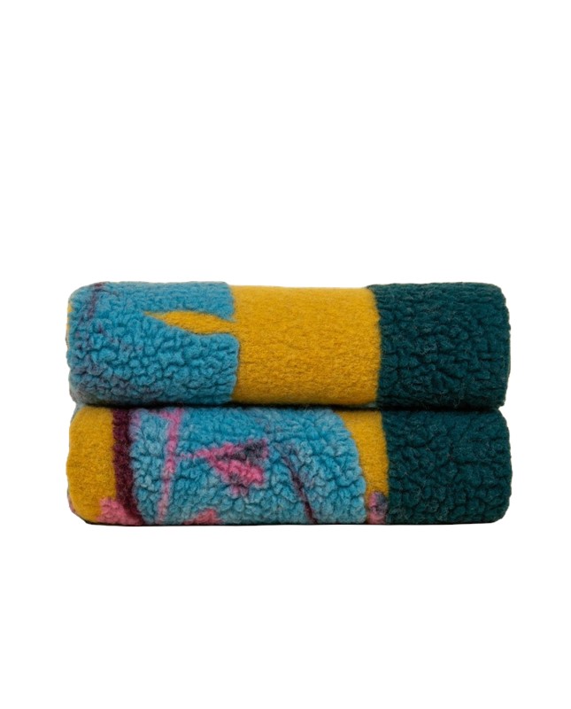 EEFEFCEF9F433A6B626AAADA22C4981E_000245000001004-Plaid-Lana-Cotta-The-Palm-Senape-di-Frati-Zanoletti-1 Plaid Lana Cotta The Palm Senape di Frati - immagine 1