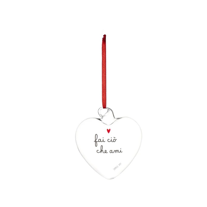 268B708DA936223237702F7879133F1C_8056284704440-Pallina-decorativa-in-vetro-Fai-cio-che-ami-di-Simple-Day-Zanoletti-1 Pallina decorativa in Vetro Fai ciò che ami di Simple Day - immagine 1