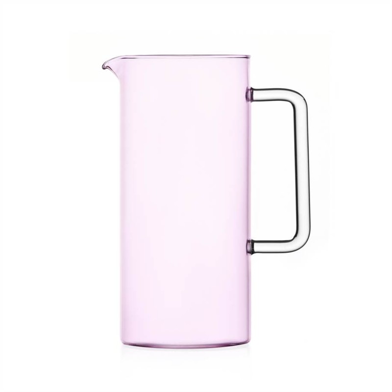 0528854B48978F4D50D51025294399BD_8032397067733-Brocca_Tube_Rosa_Manico_Clear_in_Vetro_Borosilicato_di_Ichendorf-Zanoletti-1 Brocca Tube Rosa con Manico Clear in Vetro Borosilicato di Ichendorf - immagine 1