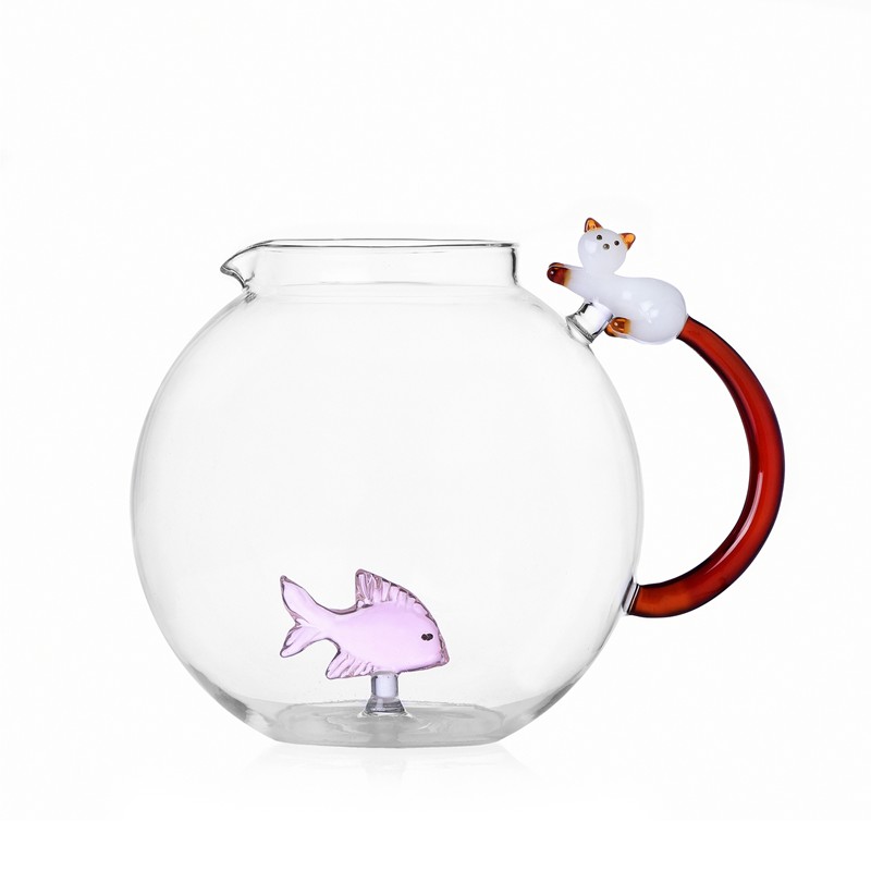 21133F93690AE4A65B32BDA3CE1A5C0A_8032397052845-935209002-Brocca_Gatto_con_Pesce_in_Vetro_fatto_a_Mano_Tabby_Cat_Ichendorf-zanoletti Brocca Gatto con Pesce in Vetro fatto a Mano Tabby Cat Ichendorf - immagine 1