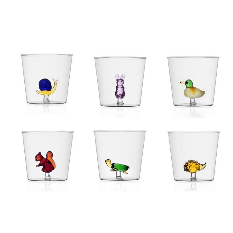 3D1D03BEAD1CB3D4BF3D9A43346B03F4_8032397053606-Set_6_Tumbler_Animal_Farm_di_Ichendorf-Zanoletti-1 Set 6 Tumbler Animal Farm di Ichendorf - immagine 1