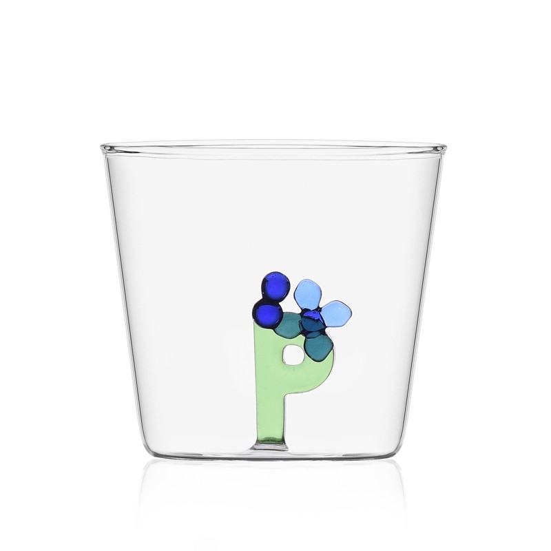 3EC10BABD03E22DD44B56211043CCD64_8032397049036-Tumbler_Alfabeto_Fiorito_Greenwood_in_Vetro_Soffiato_lettera_P_di_Ichendorf-zanoletti Tumbler Alfabeto Fiorito Greenwood in Vetro Soffiato lettera P di Ichendorf - immagine 1