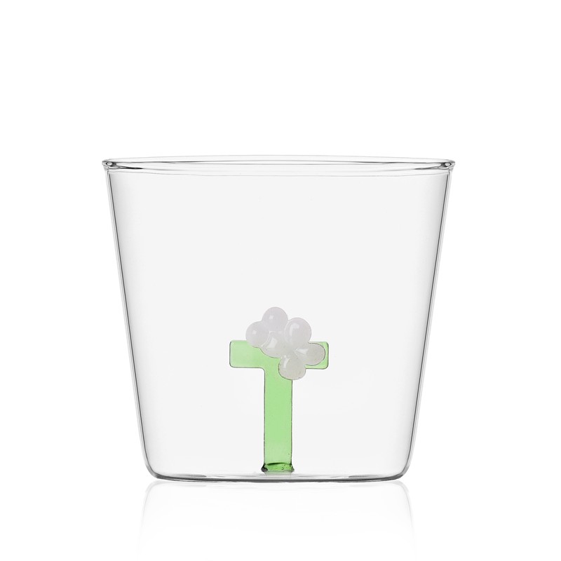 43CC68AF3B3648CBA8D8A1F85BEBBF94_8032397049074-Tumbler_Alfabeto_Fiorito_Greenwood_in_Vetro_Soffiato_lettera_T_di_Ichendorf-zanoletti Tumbler Alfabeto Fiorito Greenwood in Vetro Soffiato lettera T di Ichendorf - immagine 1