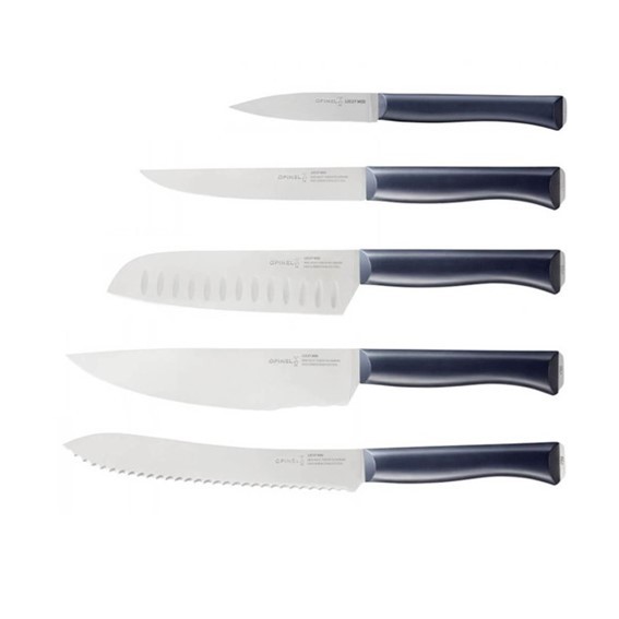Blocco 5 Coltelli Intempora Manico Nero con lama acciaio inox di Opinel - immagine 2