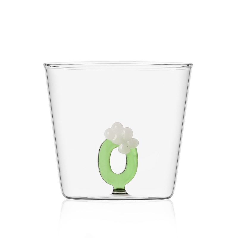 62E4BAFABE8607CB7ACFC77138710FE7_8032397049029-Tumbler_Alfabeto_Fiorito_Greenwood_in_Vetro_Soffiato_lettera_O_di_Ichendorf-zanoletti Tumbler Alfabeto Fiorito Greenwood in Vetro Soffiato lettera O di Ichendorf - immagine 1
