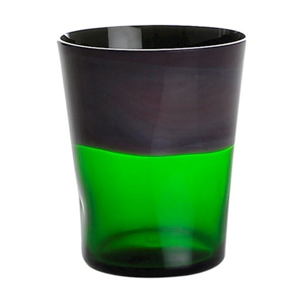 Bicchiere Dandy Mirtillo Verde Pino in Vetro di Murano di NasonMoretti - immagine 1