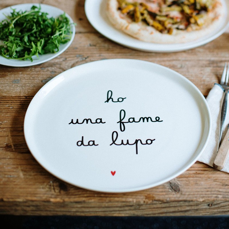 Piatto Pizza Ho una fame da lupo di Simple Day - immagine 2