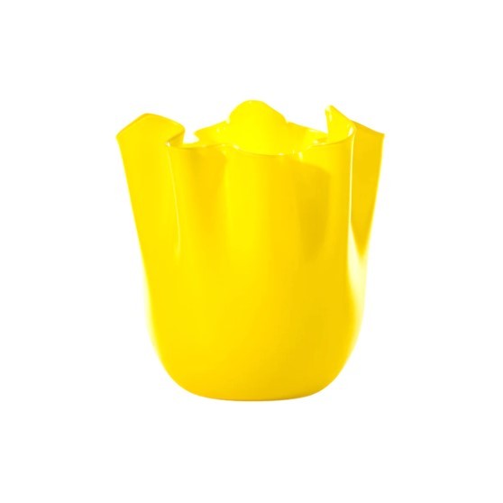 8145FEE0F53F131689F072ADA233C5BB_802877295077-Vaso_Fazzoletto_Vetro_Giallo_di_Venini-zanoletti-1 Vaso Fazzoletto Vetro Giallo di Venini - immagine 1