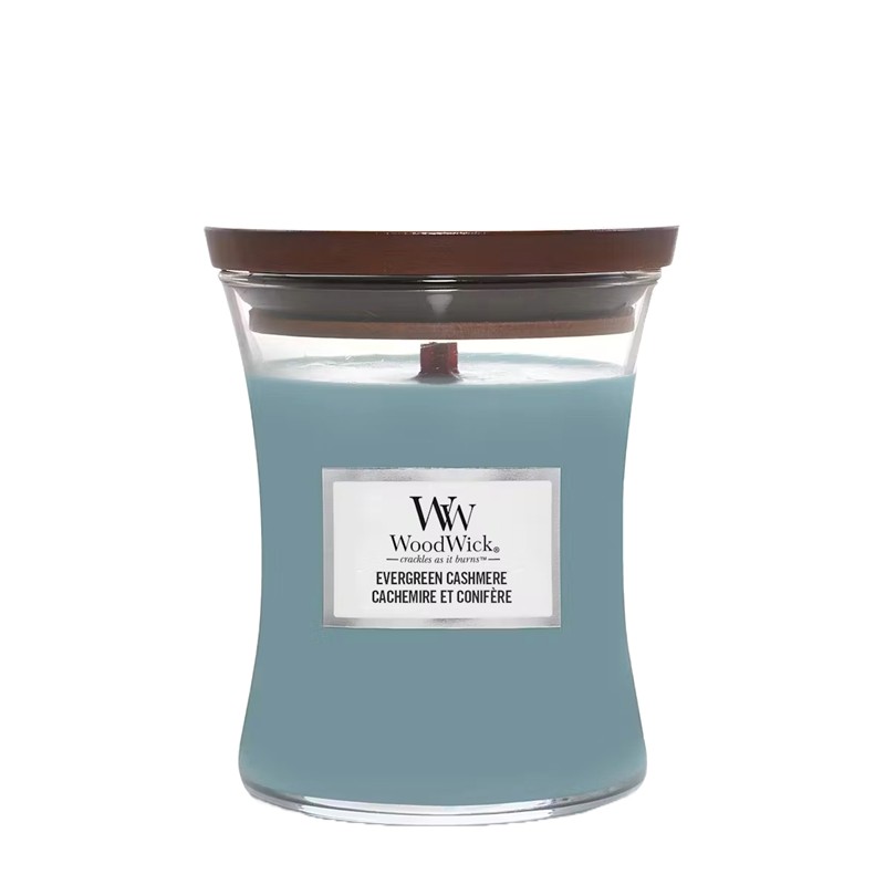 82E56F222D5B5A0DC2A573AE79F233F6_800000011184-Candela_Clessidra_Media_Evergreen_Cashmere_di_WoodWick-Zanoletti-1 Caandela Clessidra Media Evergreen Cashmere di WoodWick - immagine 1