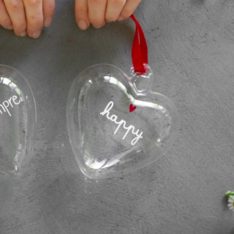 Cuore Decorativo in Vetro Happy di Simple Day - immagine 2