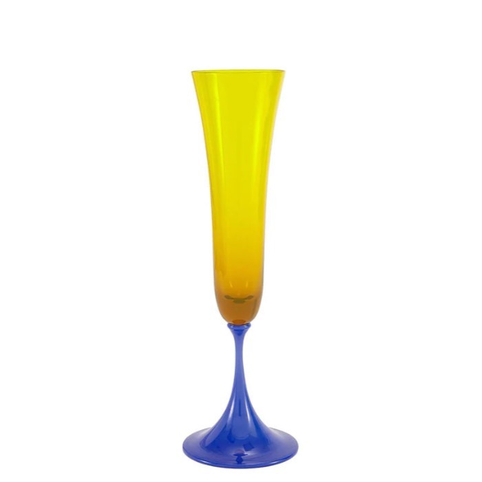 AEE71497A37C83AB6B0DA889D308B515_800000009350-Flute_Guepiere_Vetro_di_Murano_Blu_Opaco_Giallo_di_NasonMoretti-zanoletti-1 Flute Guepiere Vetro di Murano Blu Opaco Giallo di NasonMoretti - immagine 1