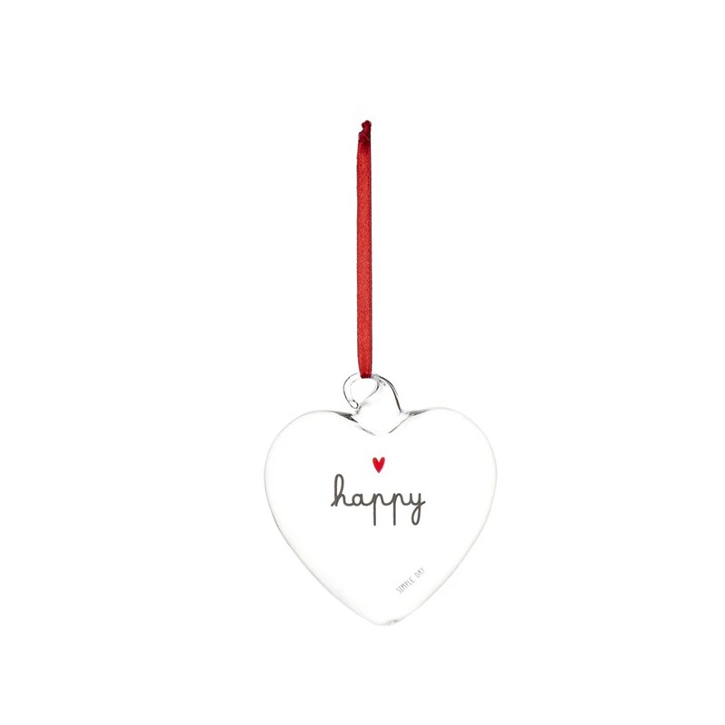 B835D7FEEB908DAAB31B7775848A0D05_8056284704402-Cuore_Decorativo_in_Vetro_Happy_di_Simple_Day-Zanoletti-1 Cuore Decorativo in Vetro Happy di Simple Day - immagine 1