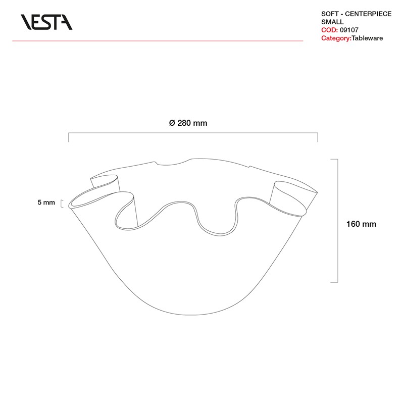 Centrotavola Soft Linea Decor Piccolo di Vesta - immagine 6