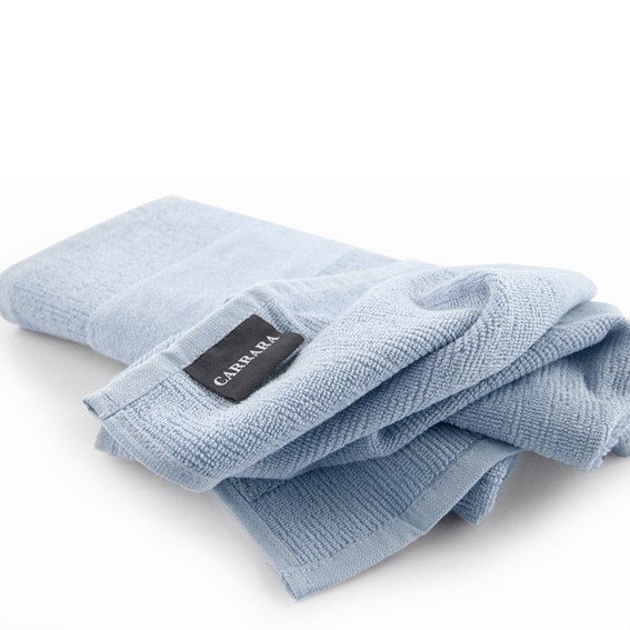 Coppia di Asciugamani Azzurro 100% Cotone misura 40x55 e 50x100 di Mirabello - immagine 2