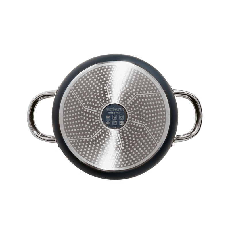 Casseruola con coperchio 20 cm a due maniglie linea Midnight di Sambonet - immagine 4