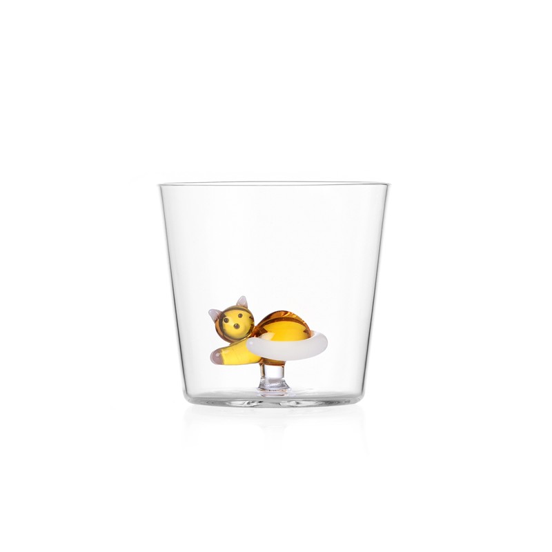 F9D95998547FB9B897890A8B1765AD11_8032397052883-Bicchieri_Bassi_in_Vetro_Soffiato_Tabby_Cat_Tumbler_Gatto_sdraiato_ambra_e_bianco_di_Ichendorf-zanoletti Bicchieri Bassi in Vetro Soffiato Tabby Cat Tumbler Gatto sdraiato ambra e bianco di Ichendorf - immagine 1