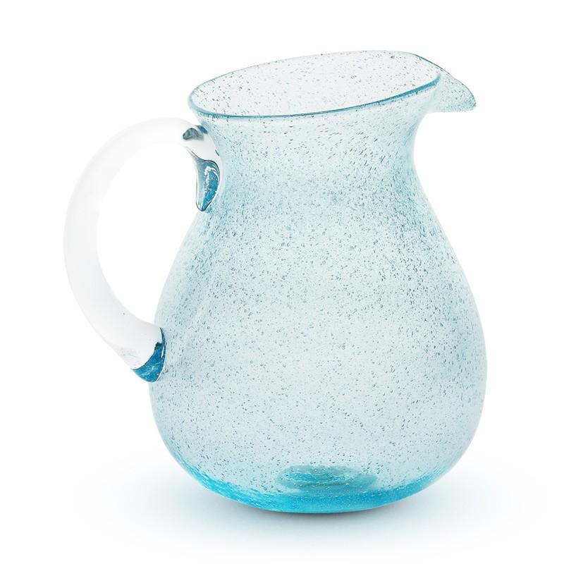 107E2C452E1F7039394E9D620CD752AB_8028460005139-Brocca-Pitcher-Azzurra-in-Pasta-di-Vetro-Zanoletti-1 Brocca Pitcher Azzurra in Pasta di Vetro di Memento - immagine 1