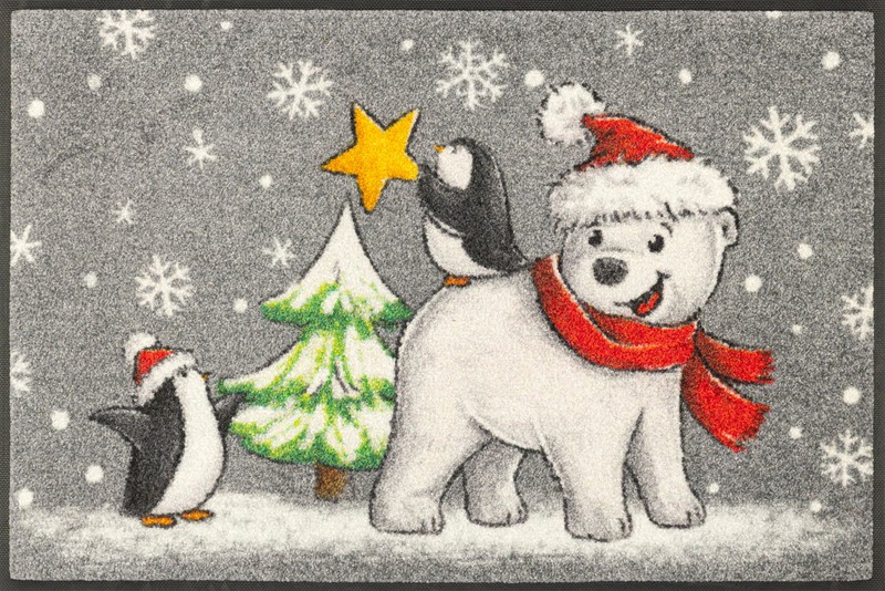 74590477C3E174232D8DD42C6FC05ED6_9010216073386-Tappetino_Wash_Dry_Polar_Friends_50x75_di_Kleen-Tex-Zanoletti-1 Tappetino Wash+Dry Polar Friends 50x75 di Kleen-Tex - immagine 1