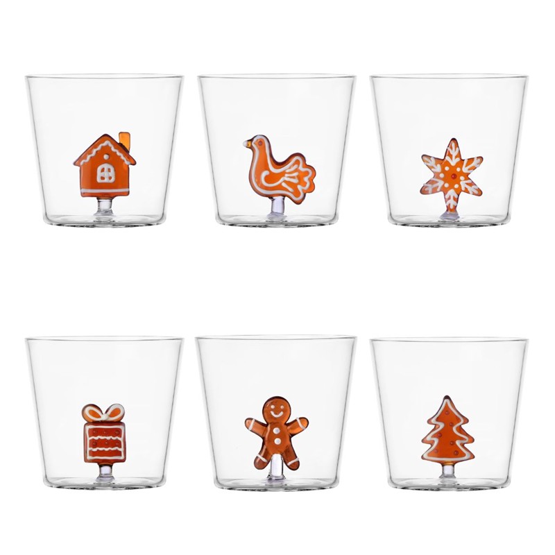 724C78FBC62D9E92A8A686664066A7F8_8032397001904-Set-6-Tumbler-Gingerbread-in-Vetro-Borosilicato-di-Ichendorf-Milano-Zanoletti-1 Set 6 Tumbler Gingerbread in Vetro Borosilicato di Ichendorf Milano - immagine 1