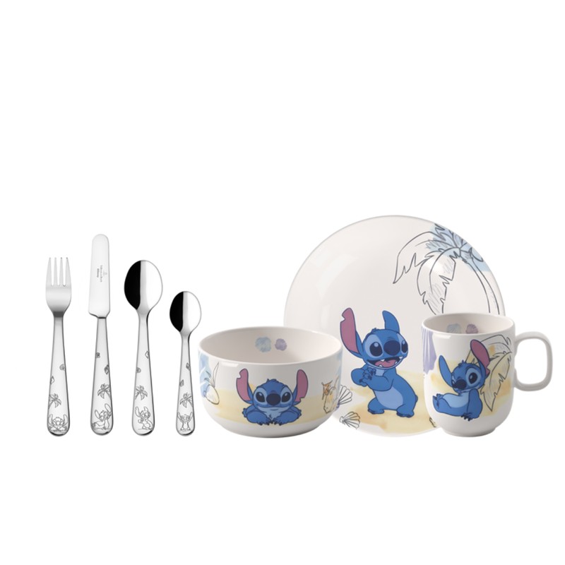 B826969C2B5796B10E84379141F8887E_4003686459540-Set-Pappa-Bambini-7-Pezzi-Disney-Stitch-di-Villeroy-Boch-Zanoletti-1 Set Pappa Bambini 7 Pezzi Disney Stitch di Villeroy & Boch - immagine 1